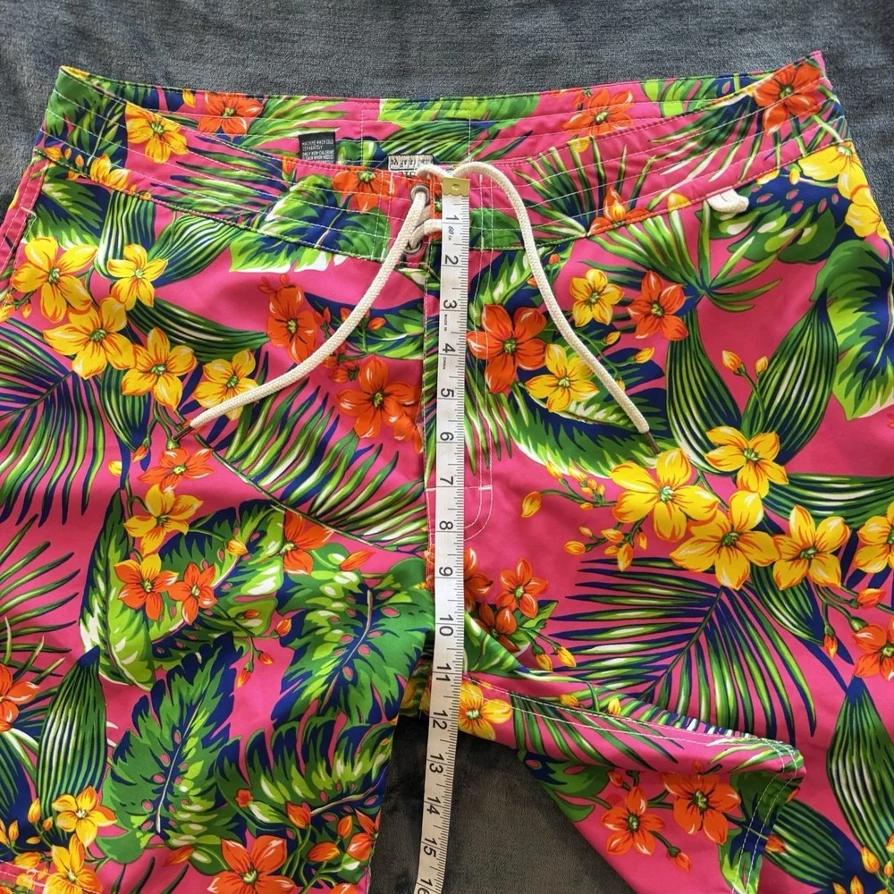 VTG Polo Ralph Lauren Board Shorts Mens 36x10 Multicolor Tropical Swim Trunks